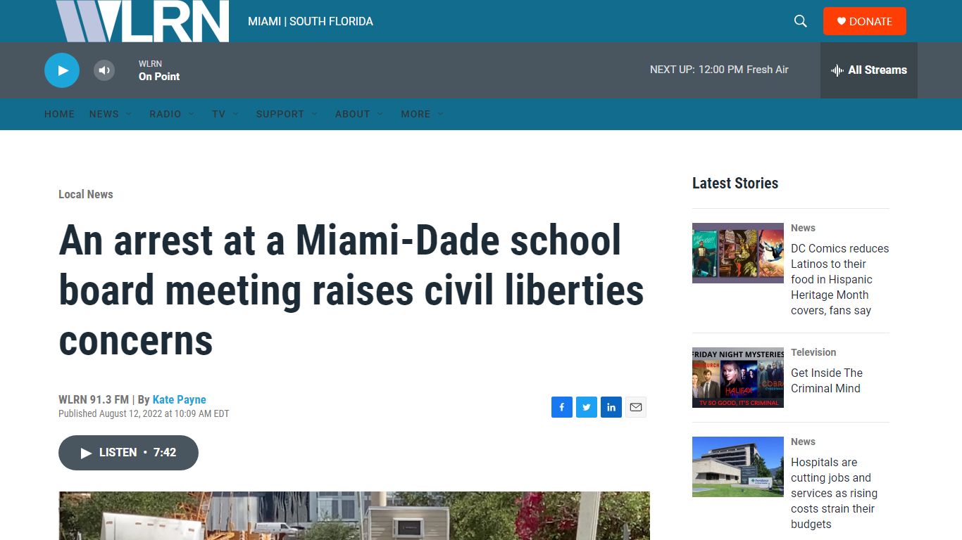 An arrest at a Miami-Dade school board meeting raises civil liberties ...